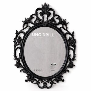 IKEA Ung Drill Black Ornate Wall Frame 33” x 23” HTF Discontinued